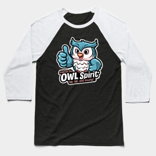 Whimsical Owl Spirit Baseball T-Shirt